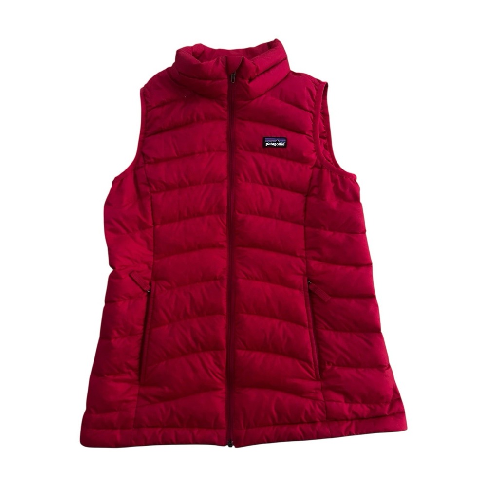 Patagonia Girls' Down‎ Sweater Vest Size L (12) Berry Puffer Sleeveless Jacket